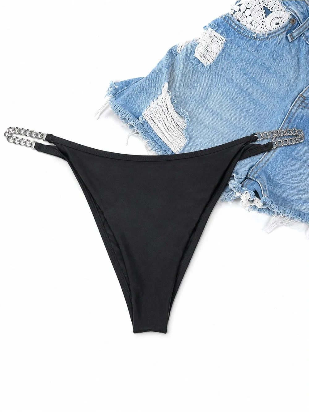 l/xl (no tag!) bikini chain goth bottom from shein